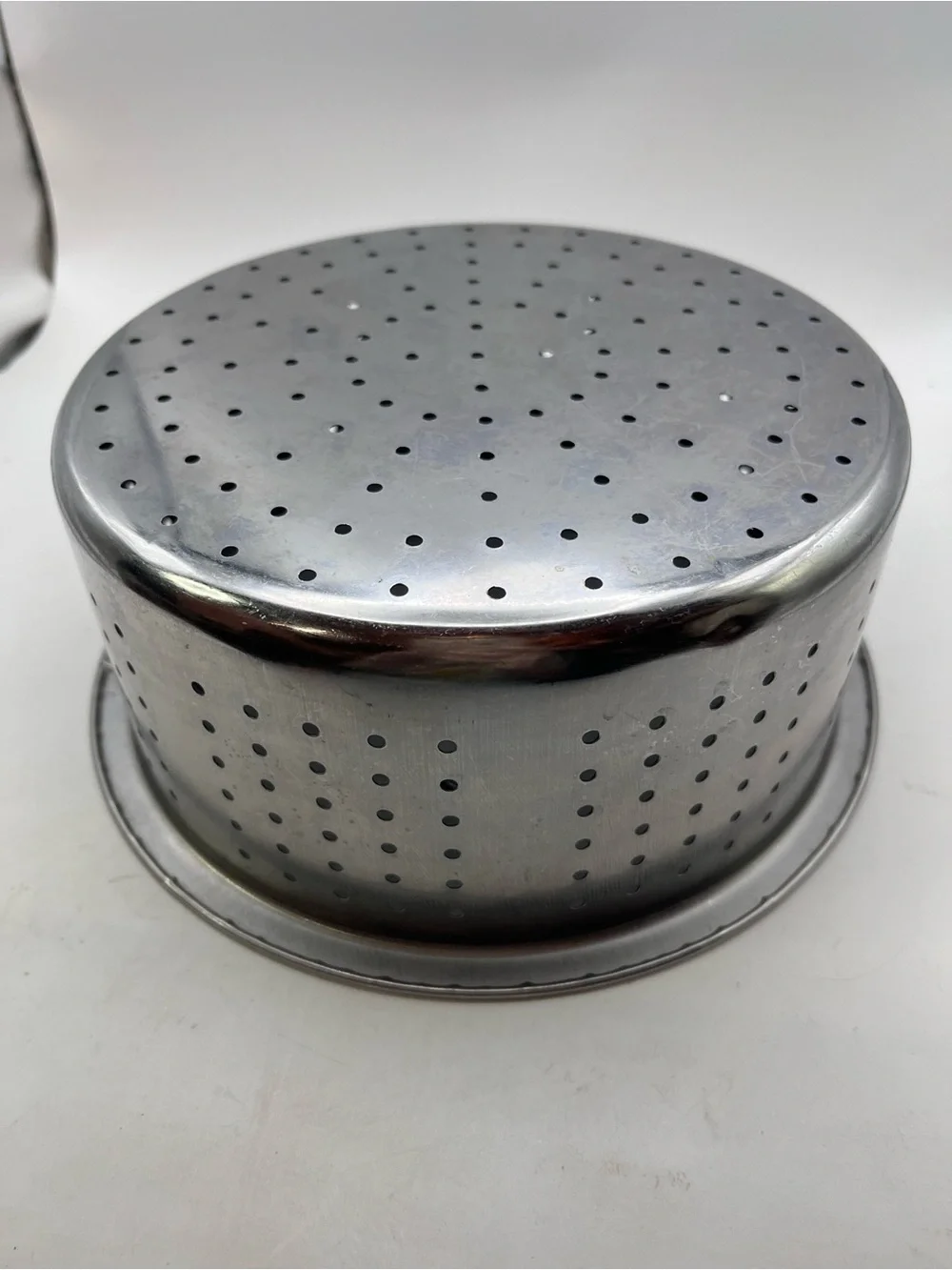 Perforated Stainless Steel Steamer Basket - Silver
